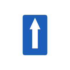 Traffic sign One-way road