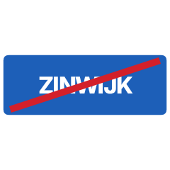 Traffic sign End of built-up area