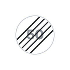 Traffic sign End of speed limit