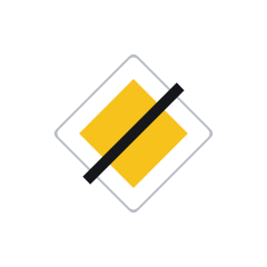 Traffic sign End of priority road