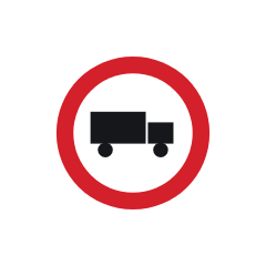 Traffic sign Closed to lorries