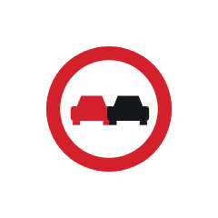 Traffic sign No overtaking