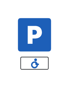 Traffic sign Disabled parking space