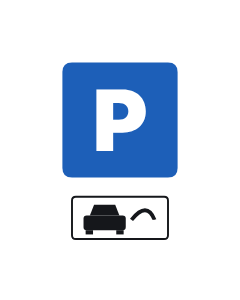 Traffic sign Charging parking only