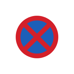 Traffic sign No stopping