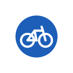 Traffic sign Mandatory cycle path