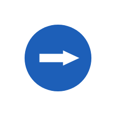 Traffic sign Mandatory direction