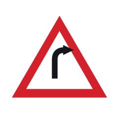 Traffic sign Dangerous bend