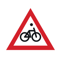 Traffic sign Cyclists