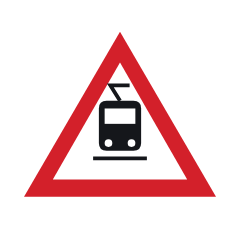 Traffic sign Tram