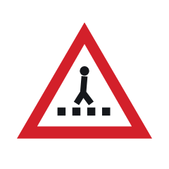 Traffic sign Pedestrian crossing