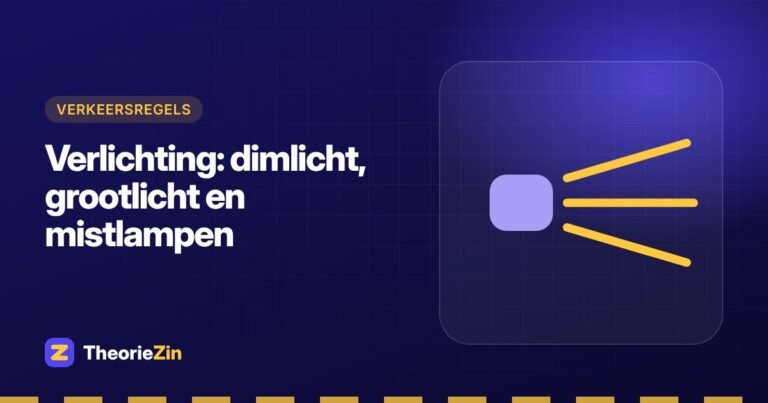 Illustratie bij "Verlichting: dimlicht, grootlicht en mistlampen": een koplamp met lichtbundels