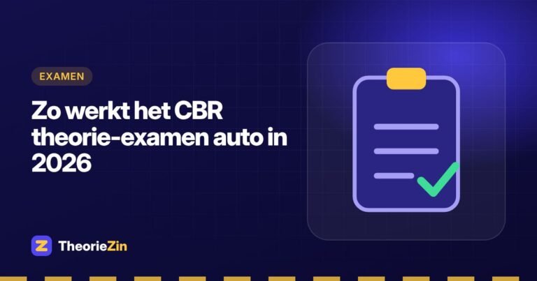 Illustratie bij "Zo werkt het CBR theorie-examen auto in 2026": een examenformulier met een vinkje