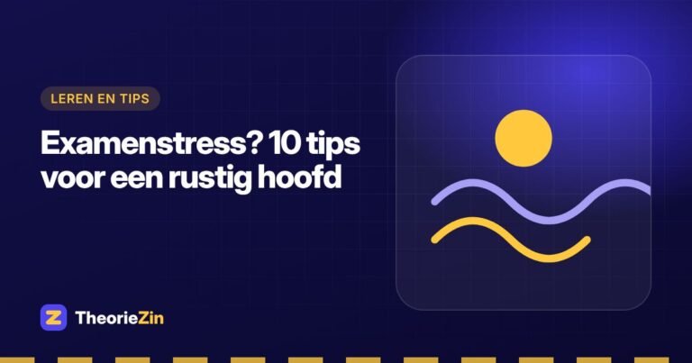 Illustratie bij "Examenstress? 10 tips voor een rustig hoofd": een zon boven rustige golven