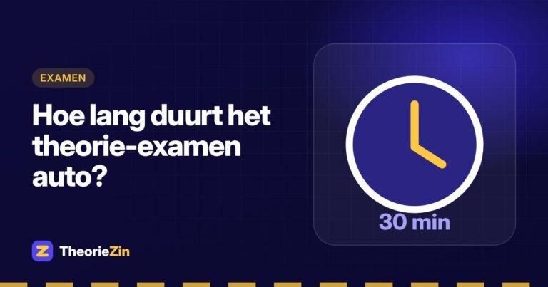 Illustratie bij "Hoe lang duurt het theorie-examen auto?": een klok met 30 minuten