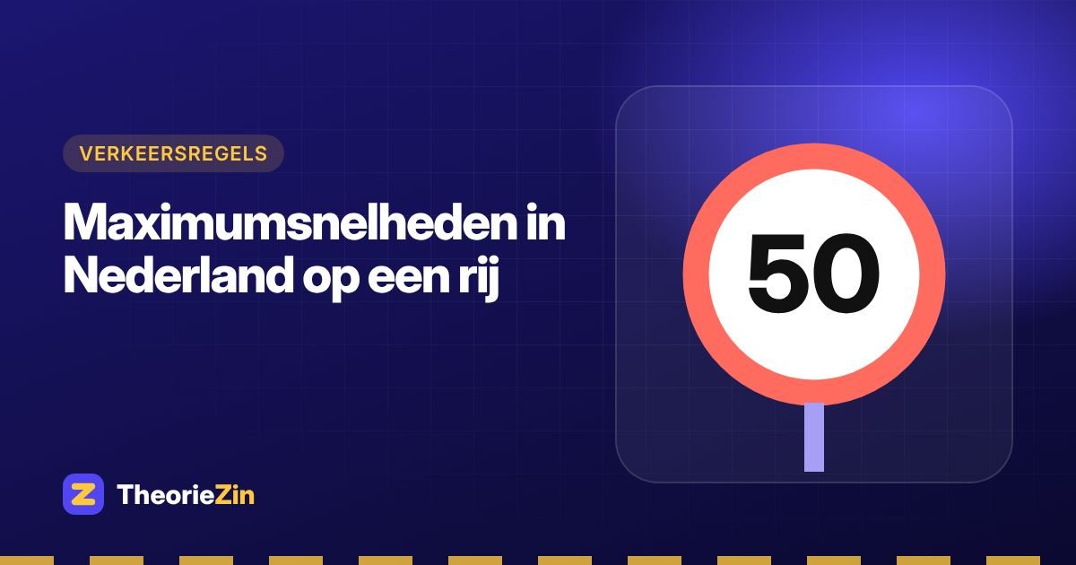 Maximumsnelheden in Nederland op een rij
