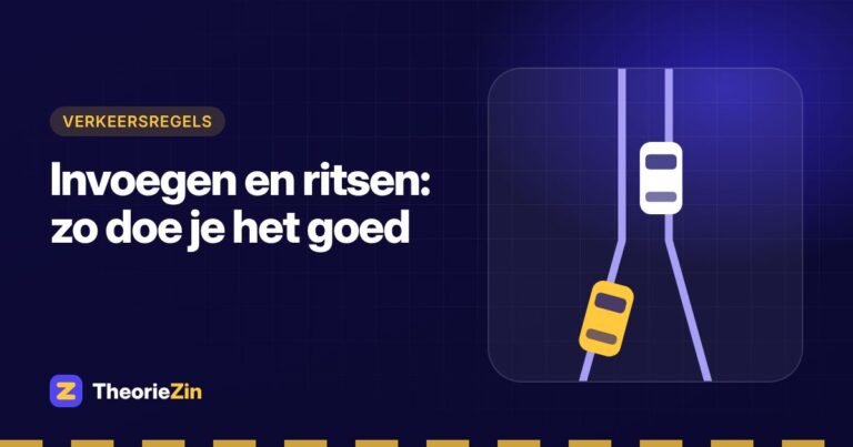 Illustratie bij "Invoegen en ritsen: zo doe je het goed": twee rijstroken die samenkomen