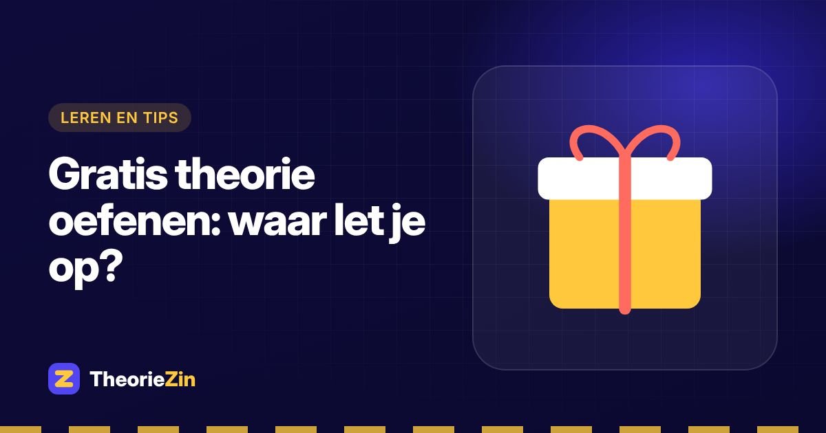 Gratis theorie oefenen: waar let je op?