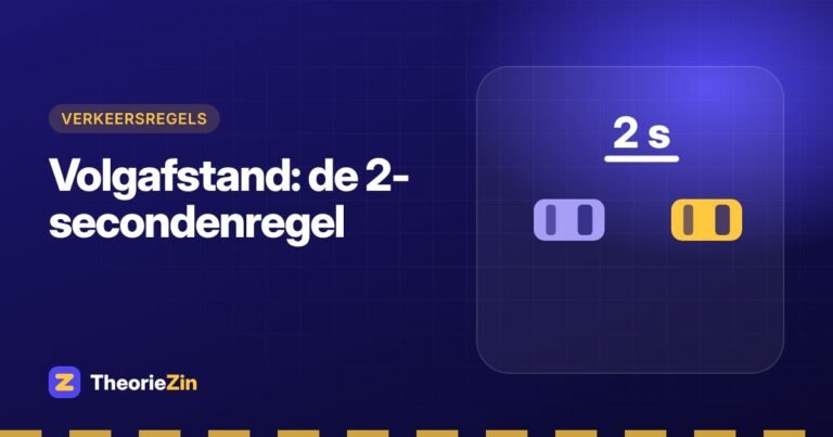 Illustratie bij "Volgafstand: de 2-secondenregel": twee auto's met 2 seconden afstand